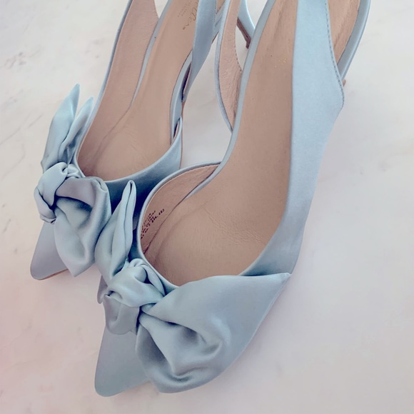 Seychelles Shoes - Seychelles Forever Misty Blue Satin slingback